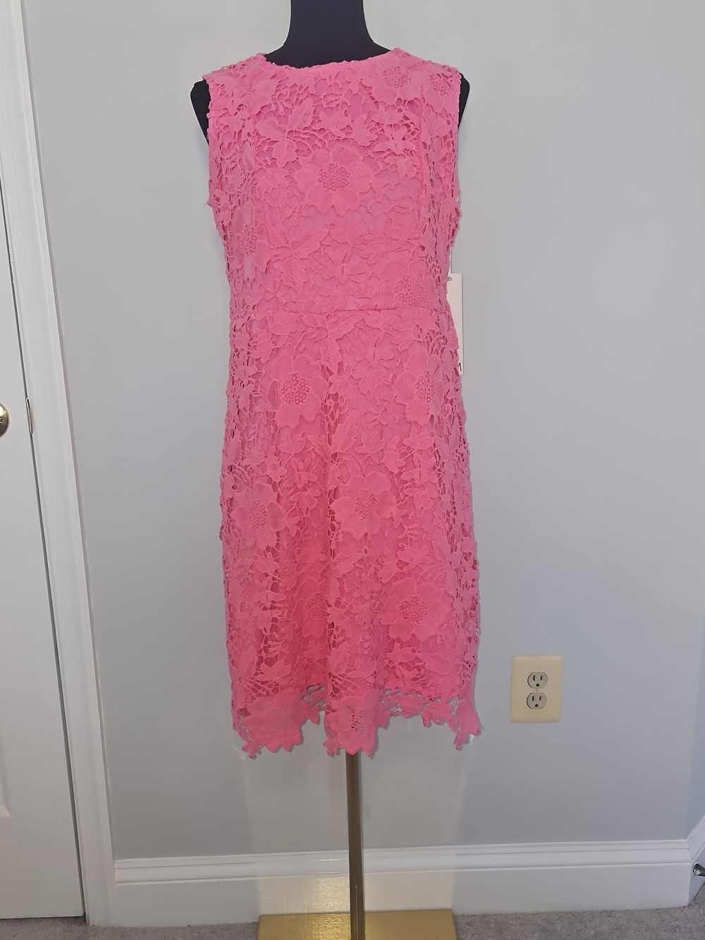 Rosen Miller Pink Lace Sheath Dress